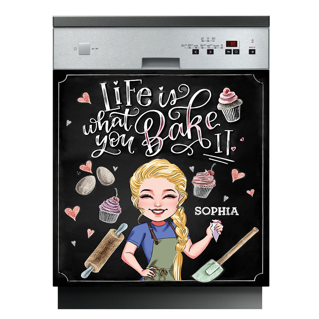 Life Is What You Bake It - Personalized Baking Dishwasher Cover