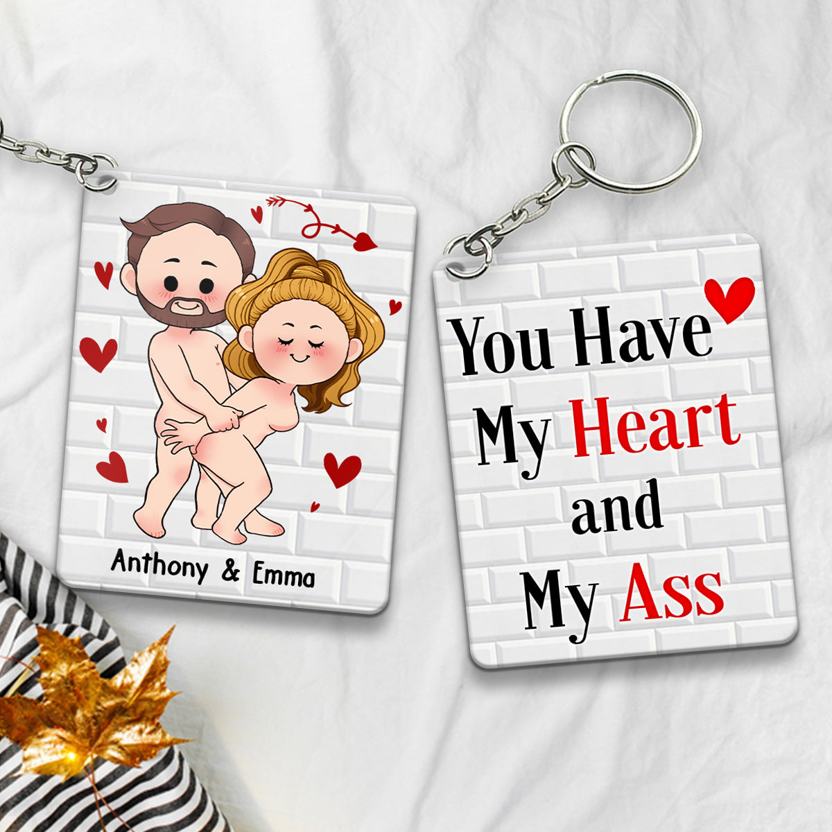 I Just Want You To Be Happy - Couple gift for husband, wife, boyfriend, girlfriend - Personalized Keychain