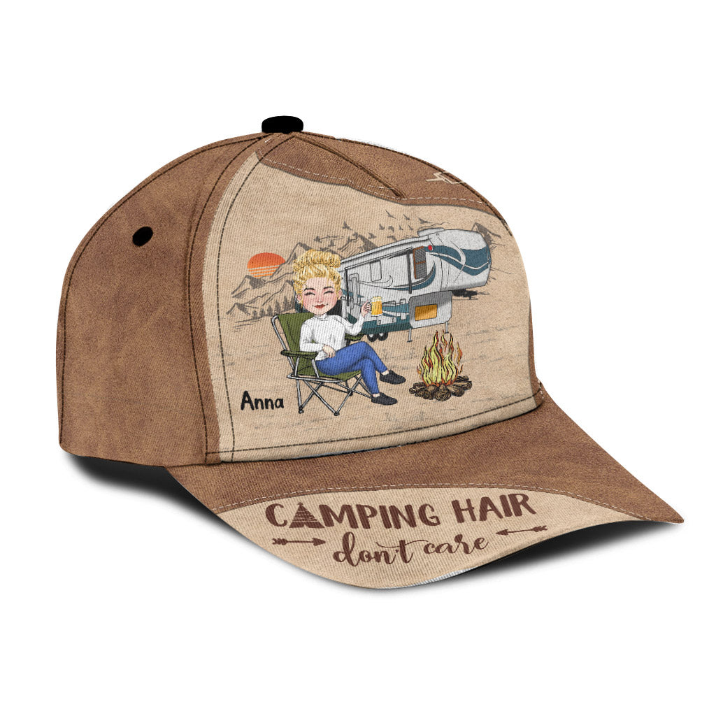 Camping Hair Don't Care - Personalized Camping Classic Cap