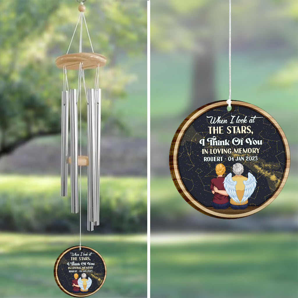 When I Look At The Stars - Personalized Memorial Wind Chime
