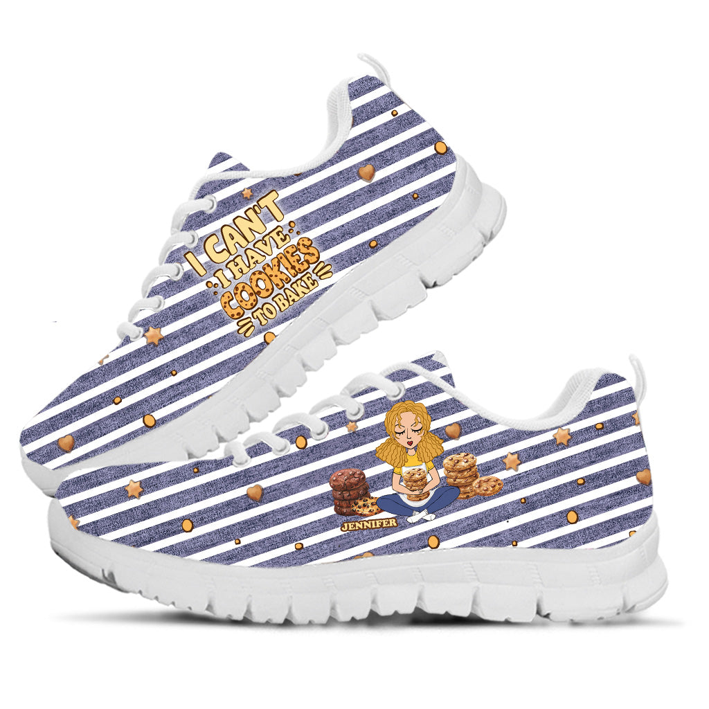 I Can't I Have Cookies To Bake - Personalized Baking Sneakers