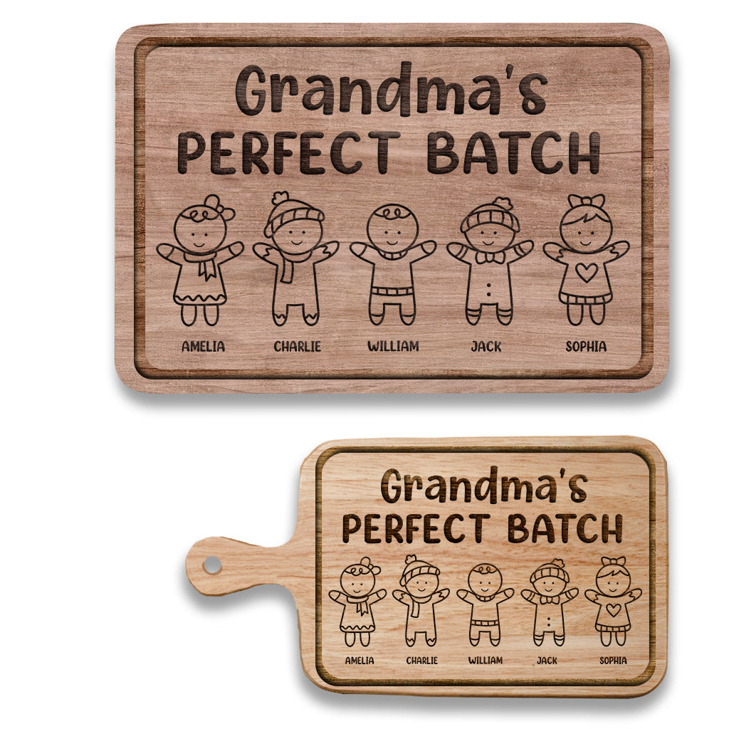 Grandma's Perfect Batch - Personalized Grandma Cutting Board