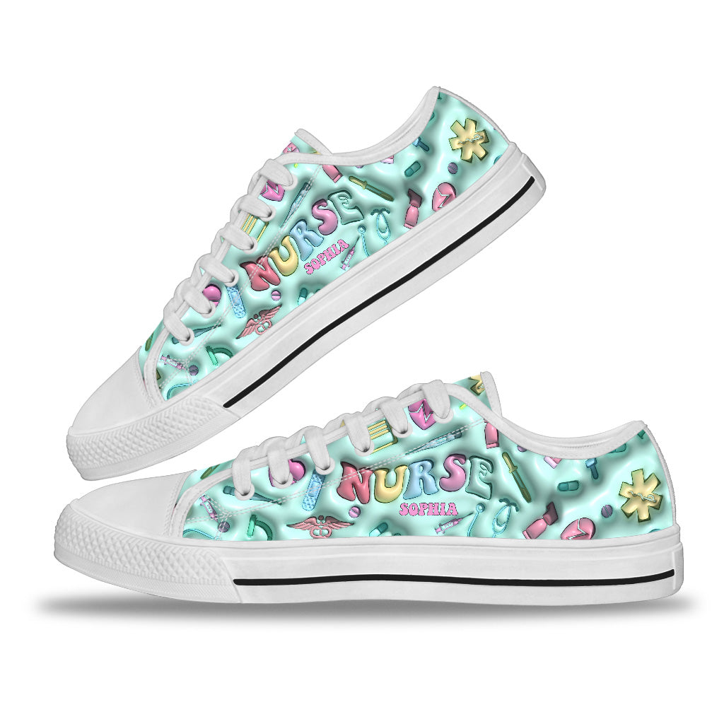 Nurse Life - Personalized Nurse Low Top Shoes