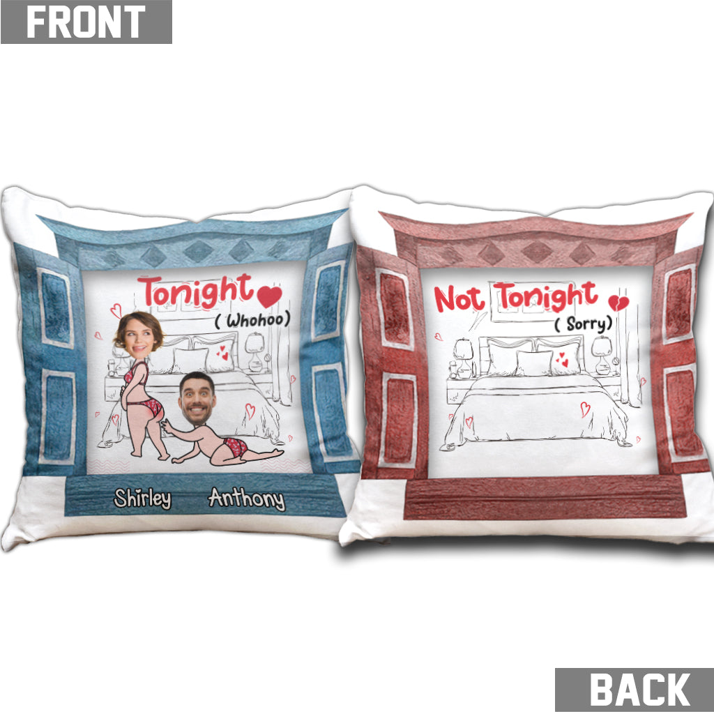 Tonight - Personalized Couple Throw Pillow