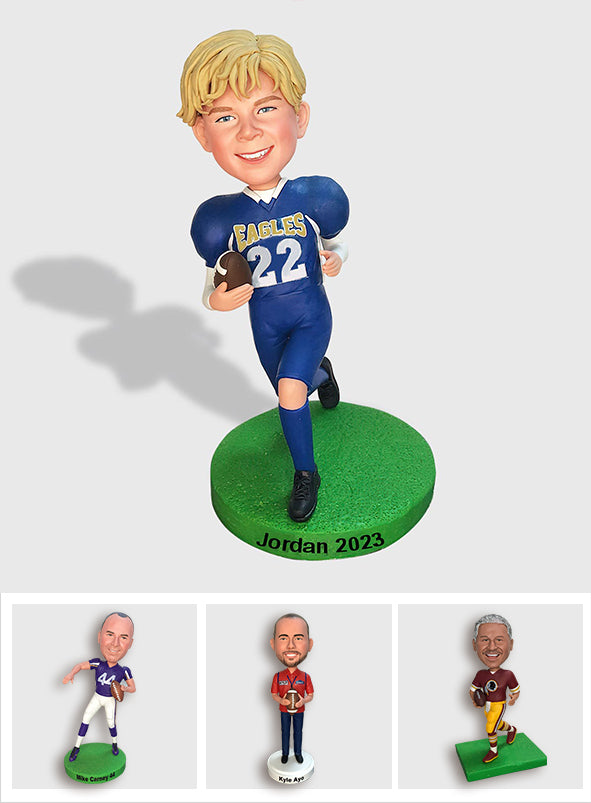 Tis The Season - Personalized Football Bobblehead