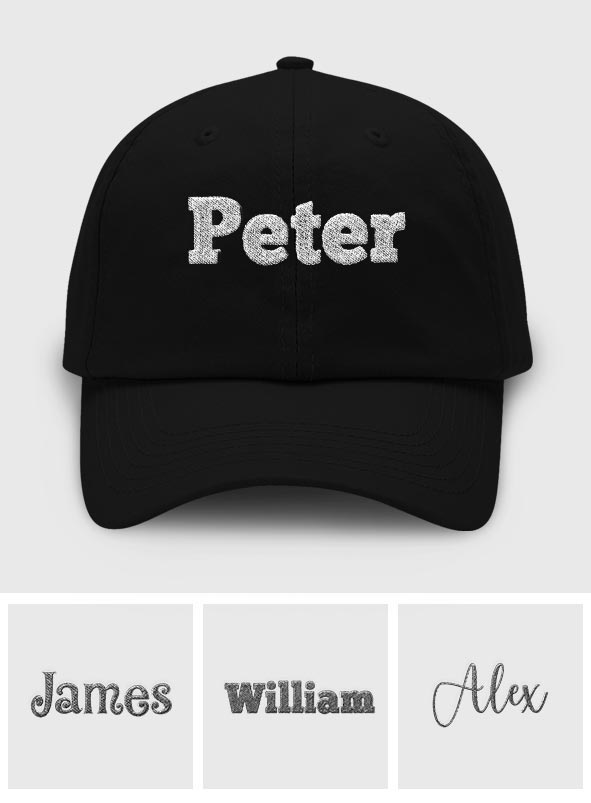 Personalisierte, bestickte klassische Kappe für Ihren Sohn – individueller Name