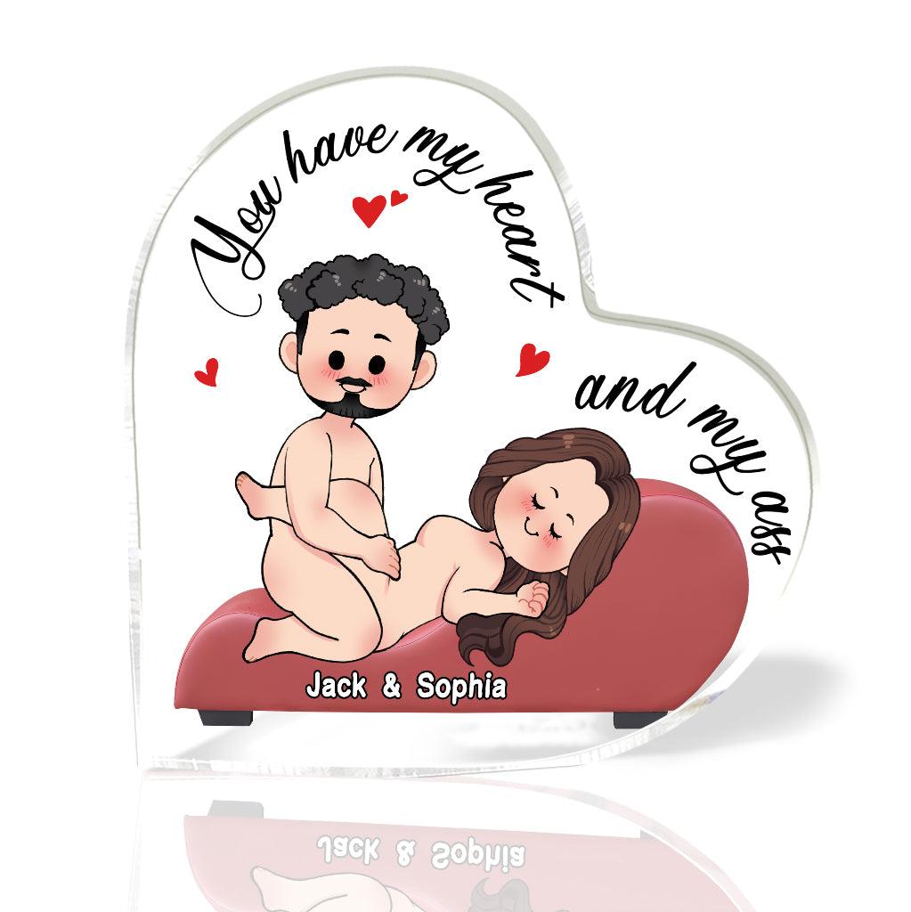 Thank For All The Orgasms - Personalized Couple Custom Shaped Acrylic Plaque