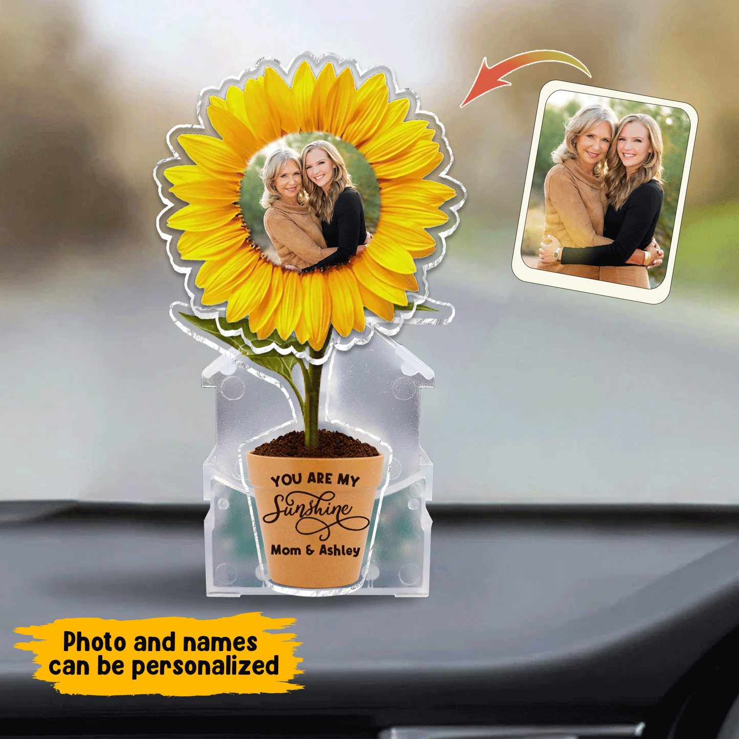 You Are My Sunshine - Gift for husband, wife, boyfriend, girlfriend, mom, grandma - Personalized Custom Shaking Head