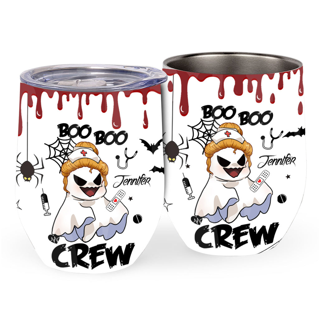 Boo Boo Crew - Personalized Nurse Wine Tumbler