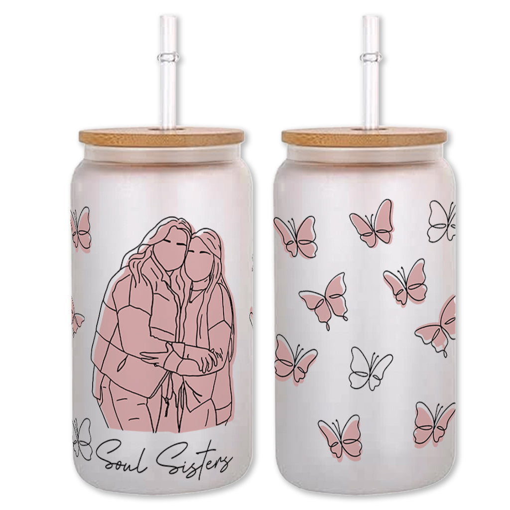 Soul Sister - Personalized Bestie Can Glass