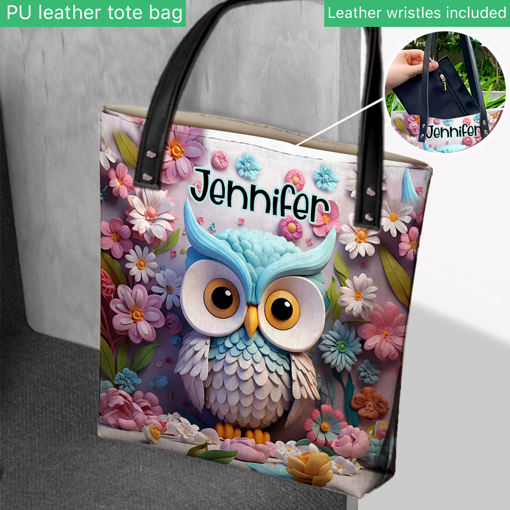 Cool Owl - Personalized Owl Tote Bag