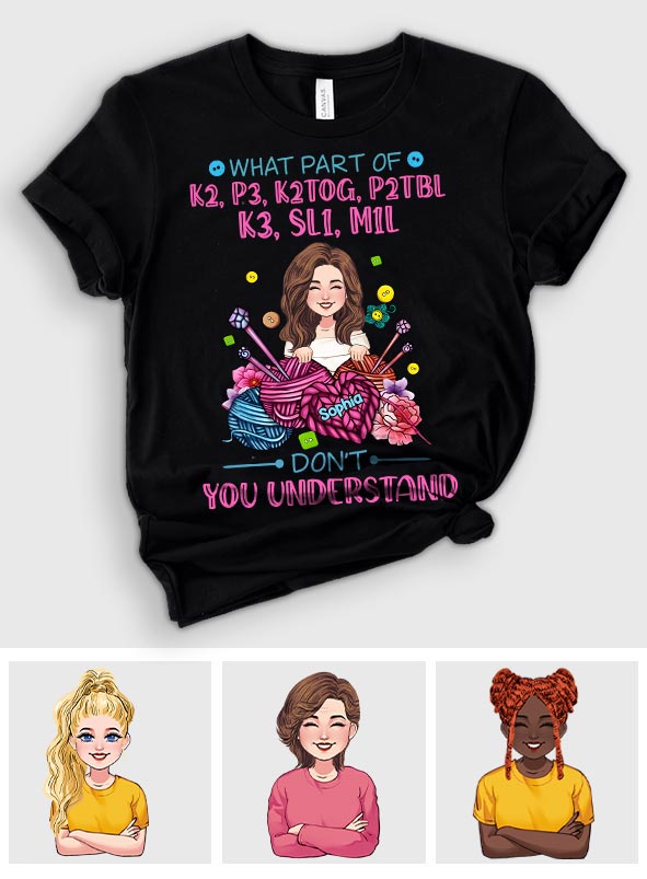 Verstehst du das nicht? – Personalisiertes Strick-T-Shirt und Hoodie