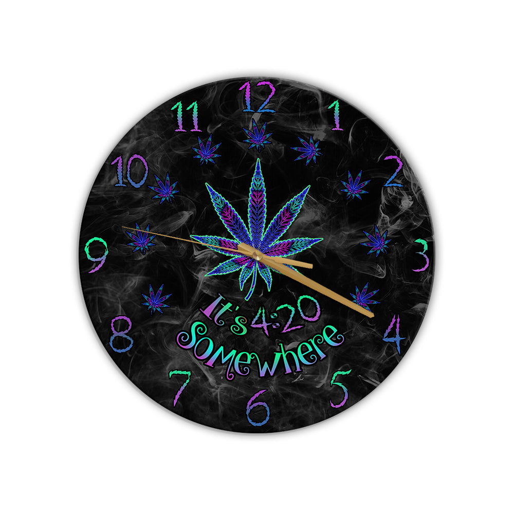 Il est 4h20 quelque part - Horloge murale Weed