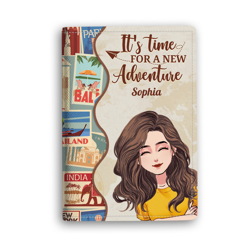 Collect Momments Not Things - Travelling gift for mom, daughter, granddaughter, wife, girlfriend, friend - Personalized Passport Holder