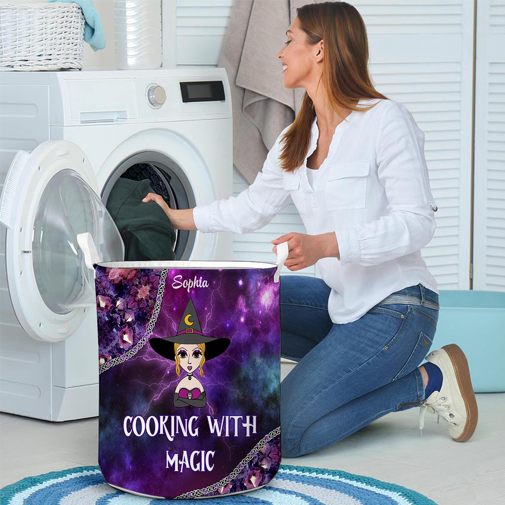 Cooking With Magic - Personalized Witch Storage Basket