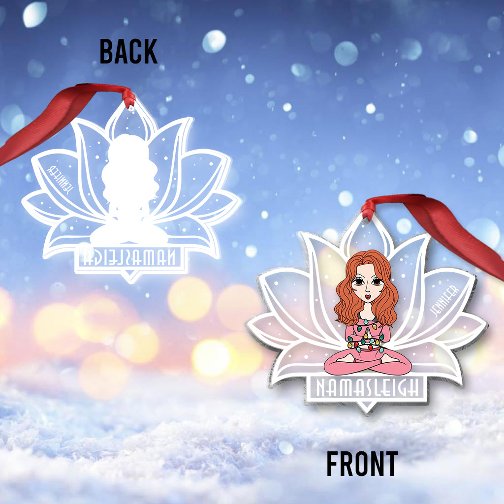 Namasleigh - Personalized Yoga Transparent Ornament