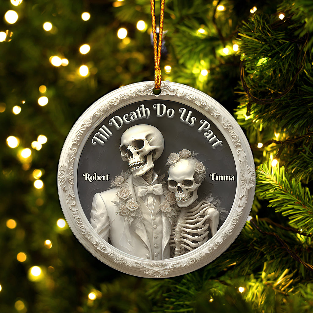 Till Death Do Us Part - Personalized Skull Ornament
