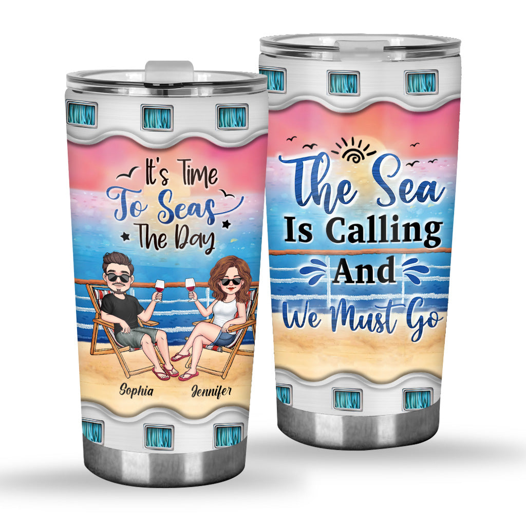 Time To Seas The Day - Personalized Cruising Tumbler