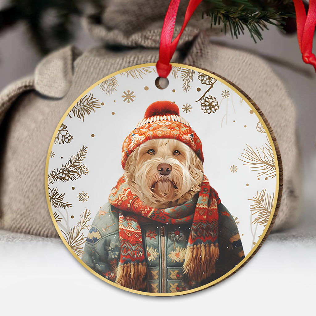 Personalized Christmas Pet Portrait - Gift for dog lovers, dog lover, cat lover - Personalized Ornament
