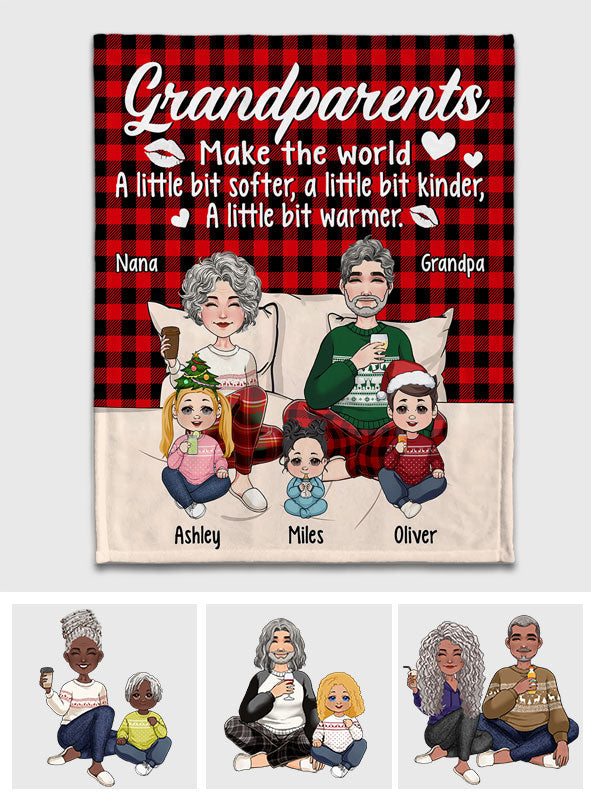 Make The World Warmer - Personalized Grandma Blanket