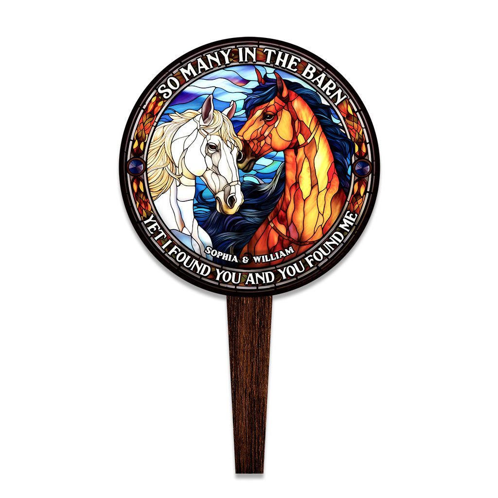 So Many In The Barn - Horse gift for husband, wife, boyfriend, girlfriend - Personalized Acrylic Garden Sign