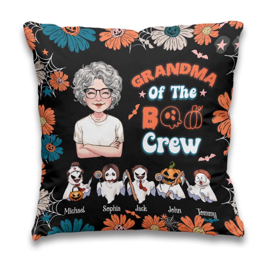 Coussin décoratif personnalisé « Grand-mère de la bande des Boo »