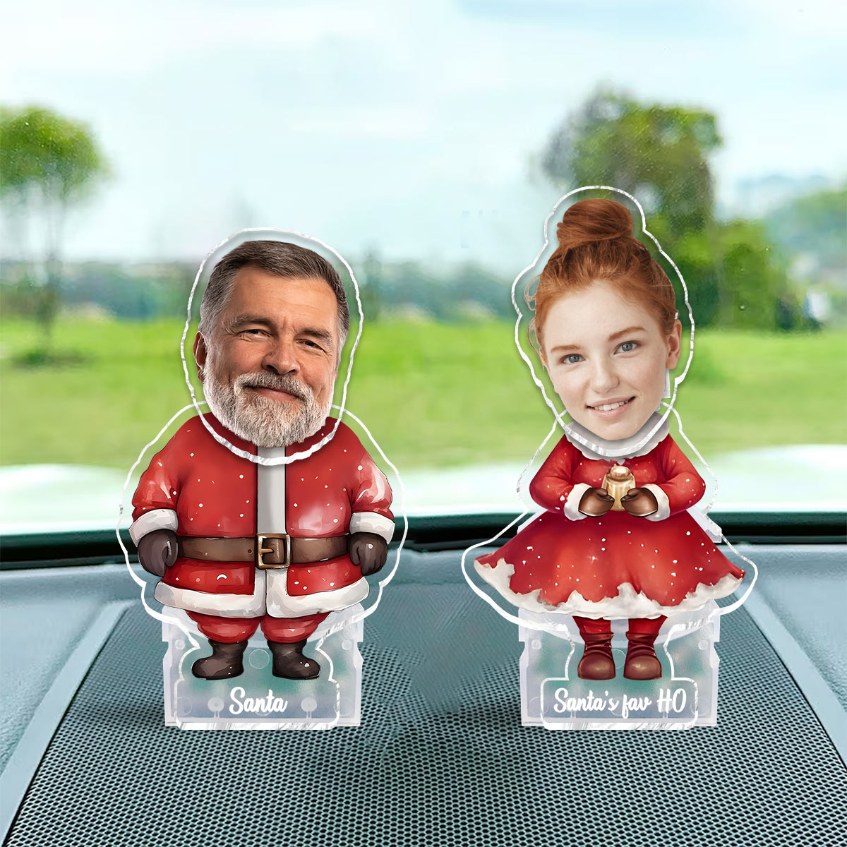 Santa And Santa's Favorite Ho - gift for husband, wife, boyfriend, girlfriend - Personalized Custom Shaking Head