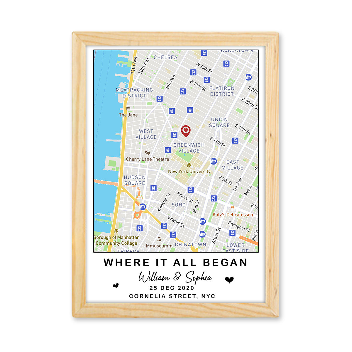 Where It All Began - Personalized Couple Light Photo Frame