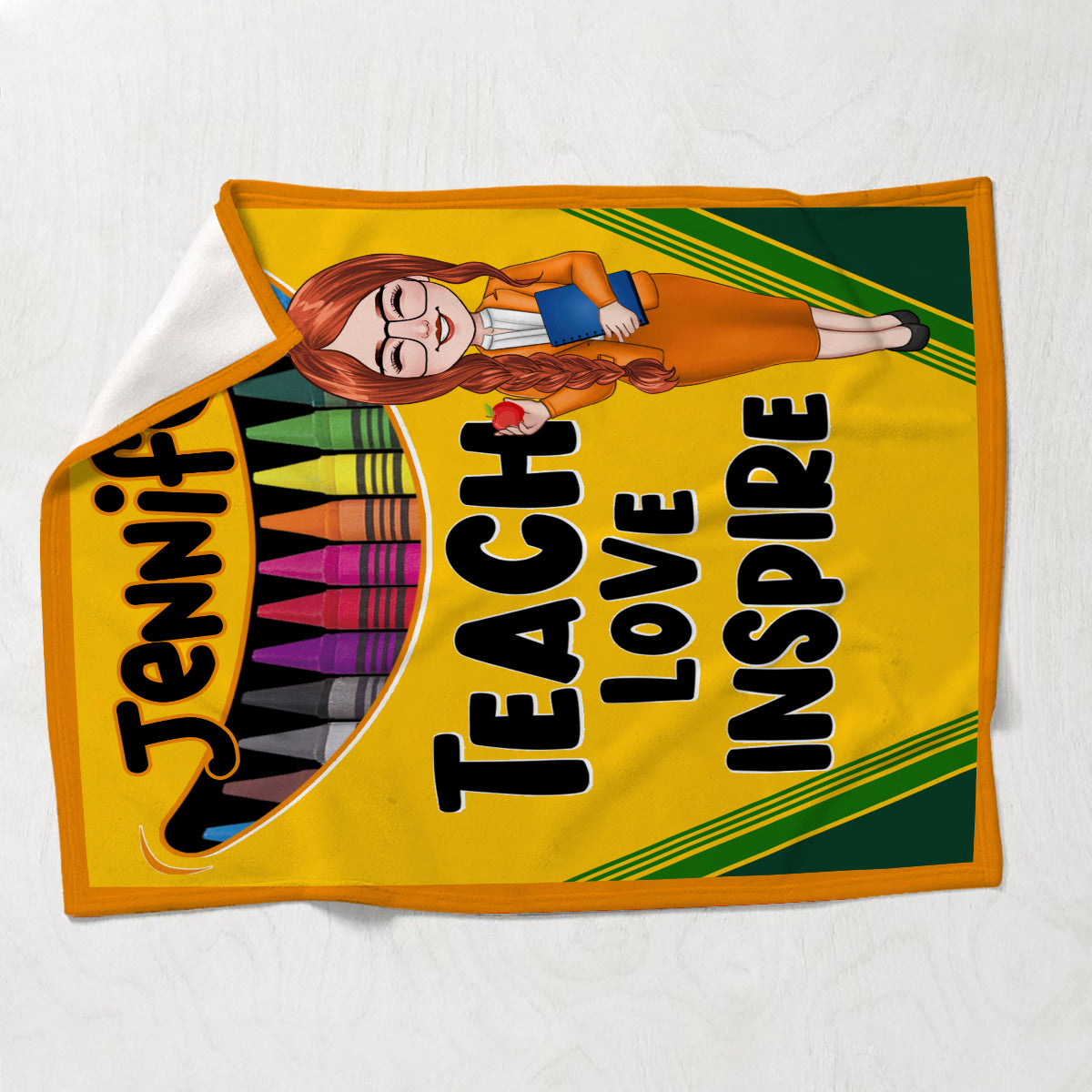 Teach Love Inspire - Personalized Teacher Blanket