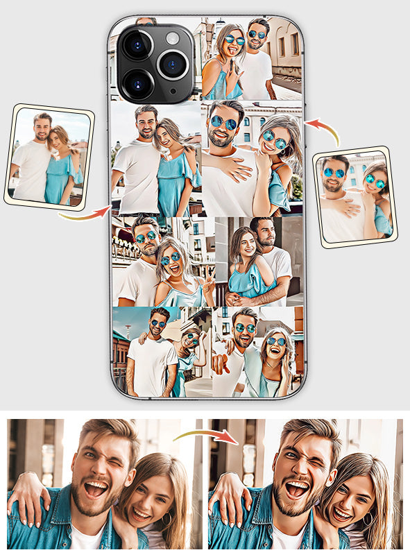 Cartoonize Photos Collage - gift for boyfriend, girlfriend, husband, wife - Personalized Phone Case