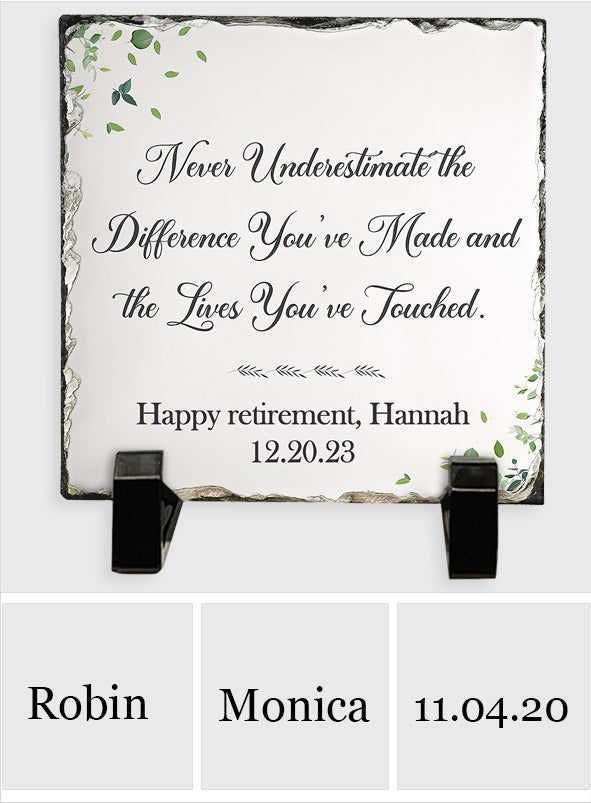 Happy Retirement - Personalized Retired Square Shaped Stone