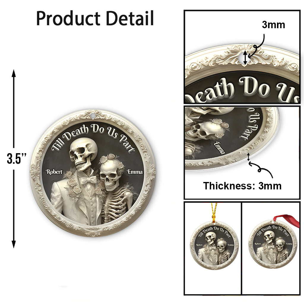 Till Death Do Us Part - Personalized Skull Ornament