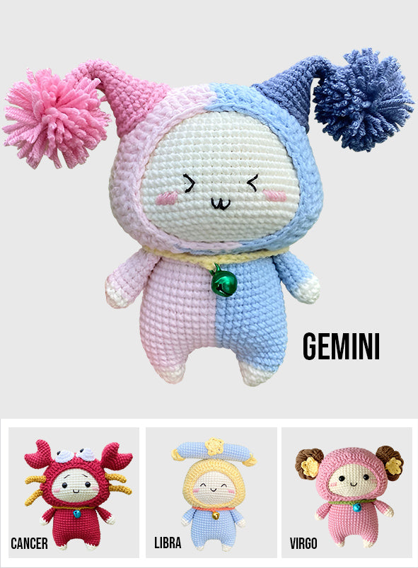 12 Zodiac Sign Amigurumi - Personalized Horoscope Hand Knitted Doll