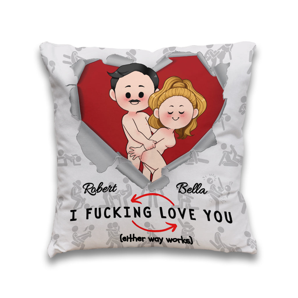 I Love You - Personalized Couple Throw Pillow