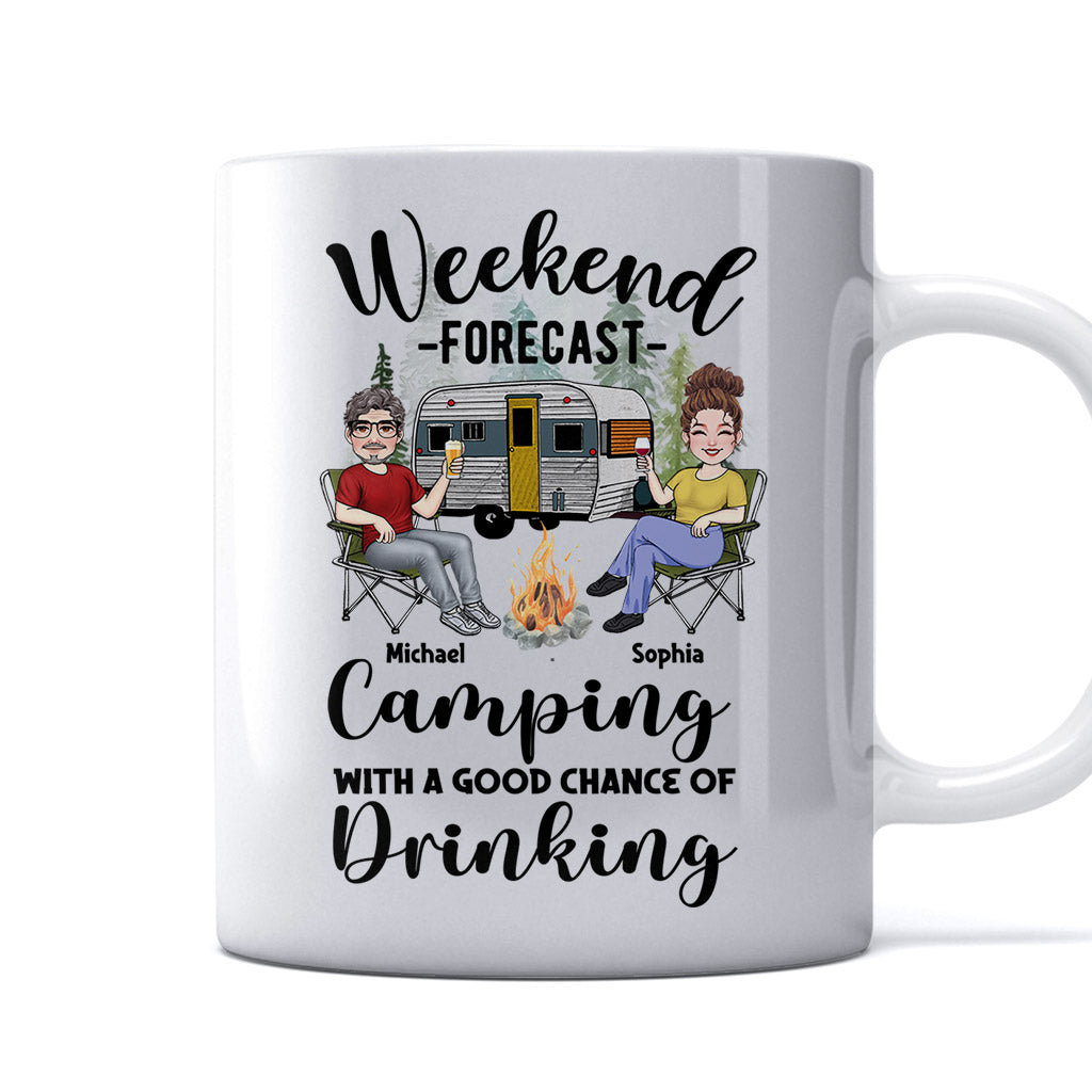 Weekend Forecast - Personalized Camping Mug