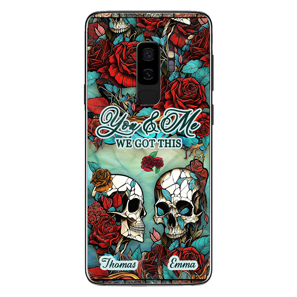 Skull Couple - Skull gift for husband, wife, boyfriend, girlfriend - Personalized Phone Case
