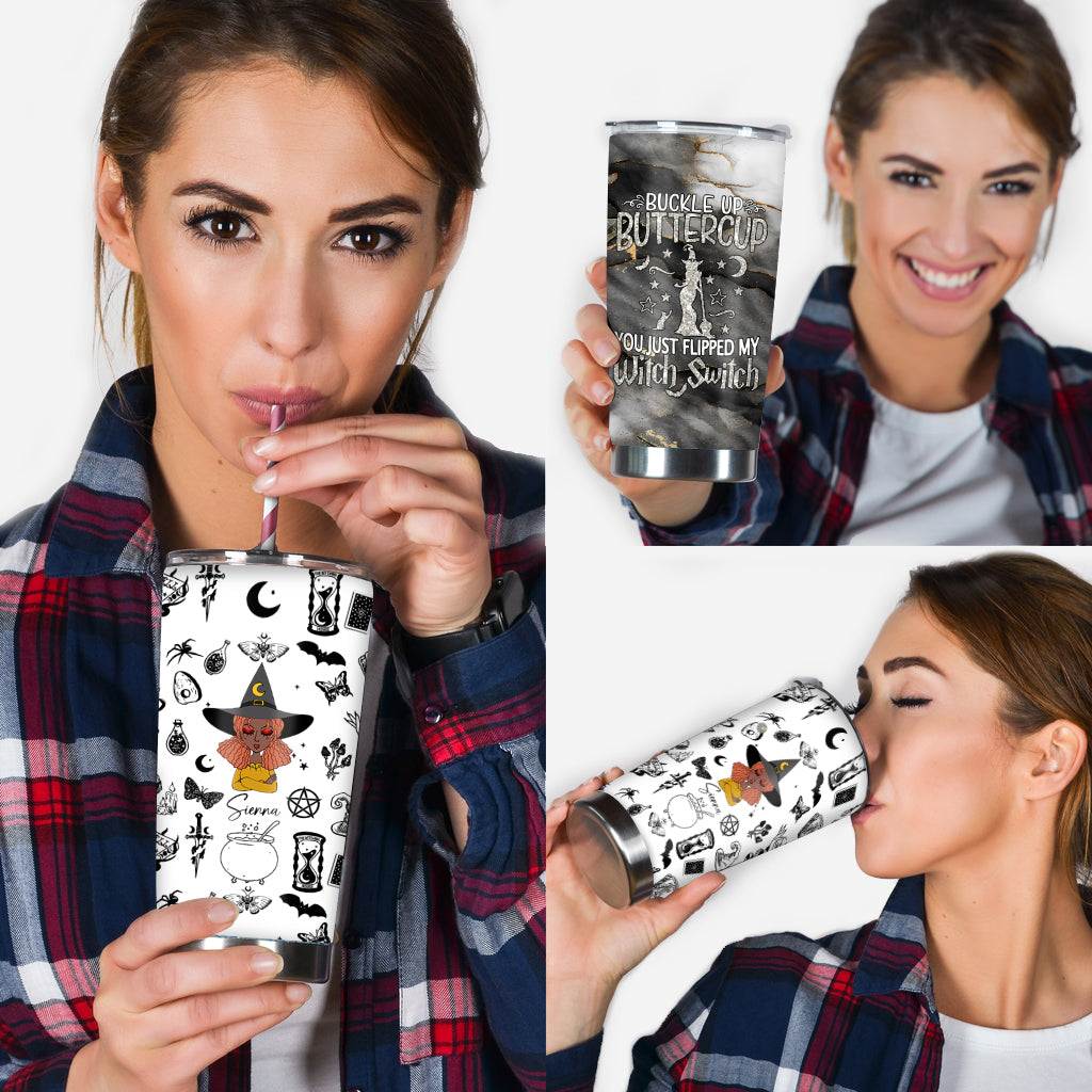 Buckle Up Buttercup - Personalized Witch Tumbler