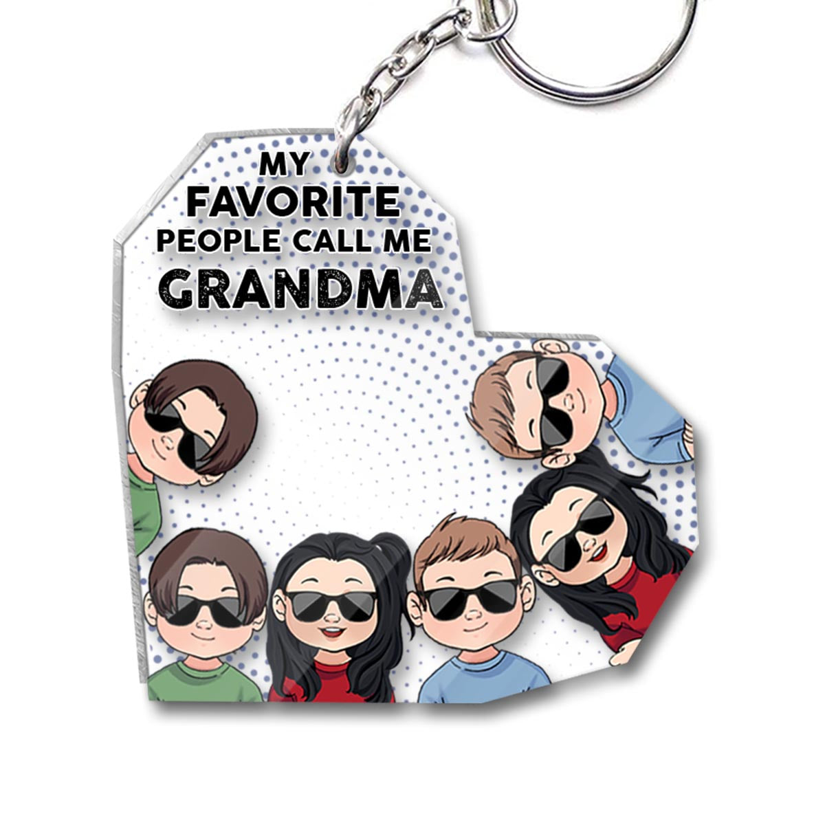 My Favorite People - Gift for grandpa, dad, mom, grandma, uncle, aunt, brother, sister - Personalized Keychain