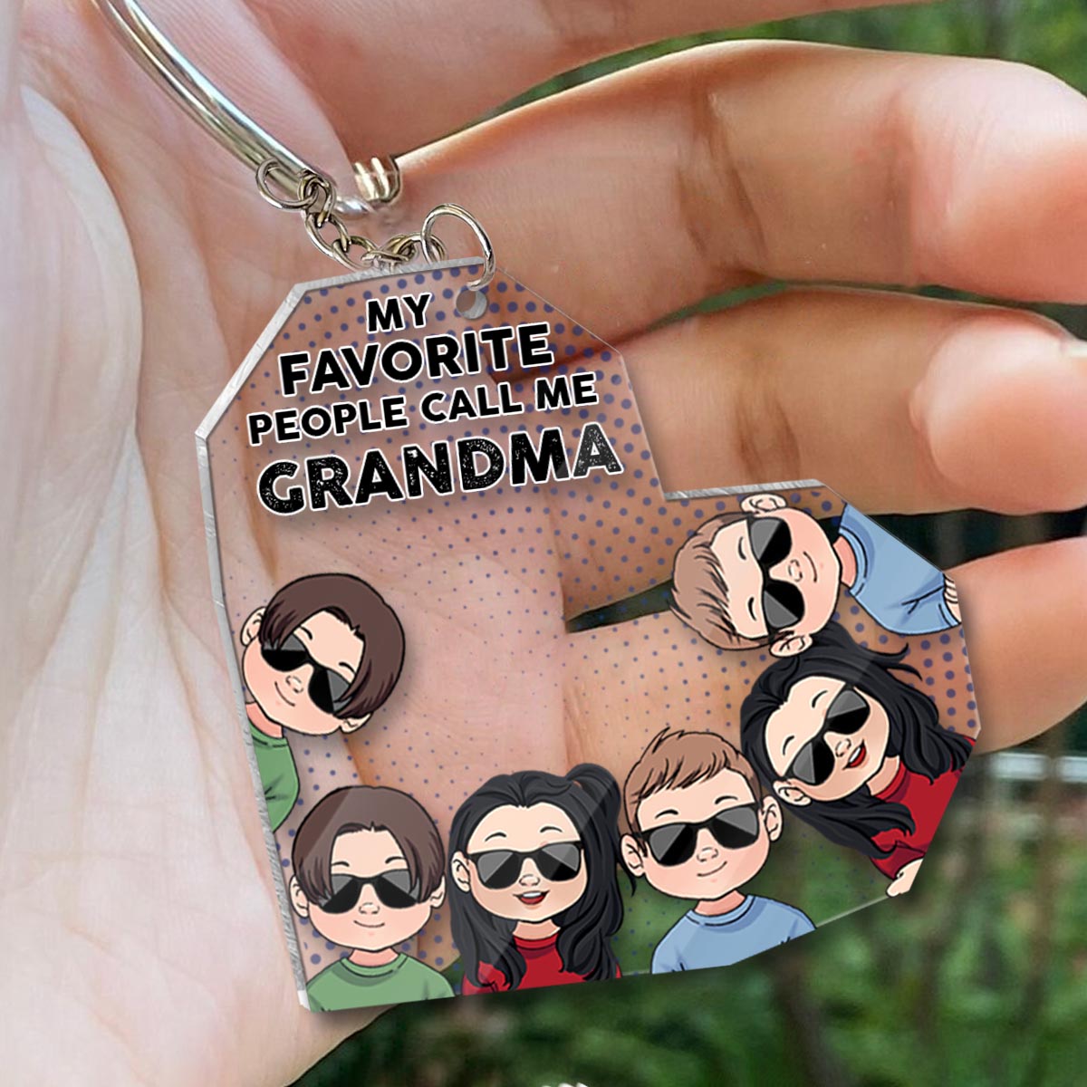 My Favorite People - Gift for grandpa, dad, mom, grandma, uncle, aunt, brother, sister - Personalized Keychain