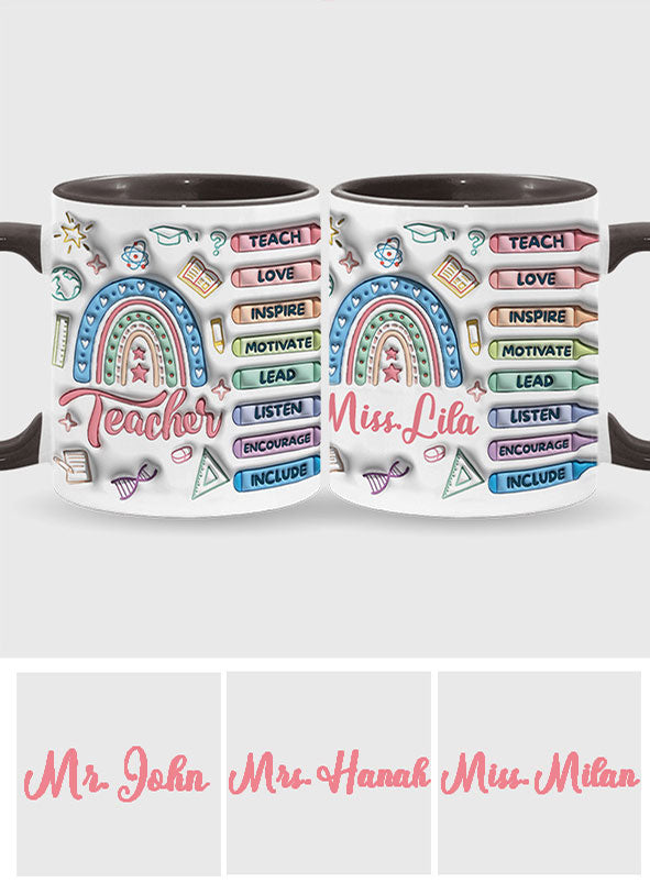 Vielen Dank, dass Sie ein so toller Lehrer sind! - Personalisierte Tasse mit Lehrer-Akzent