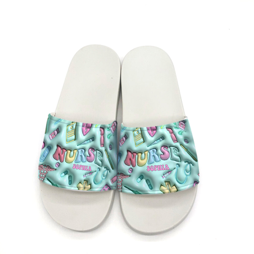 Nurse Life - Personalized Nurse Slide Sandals