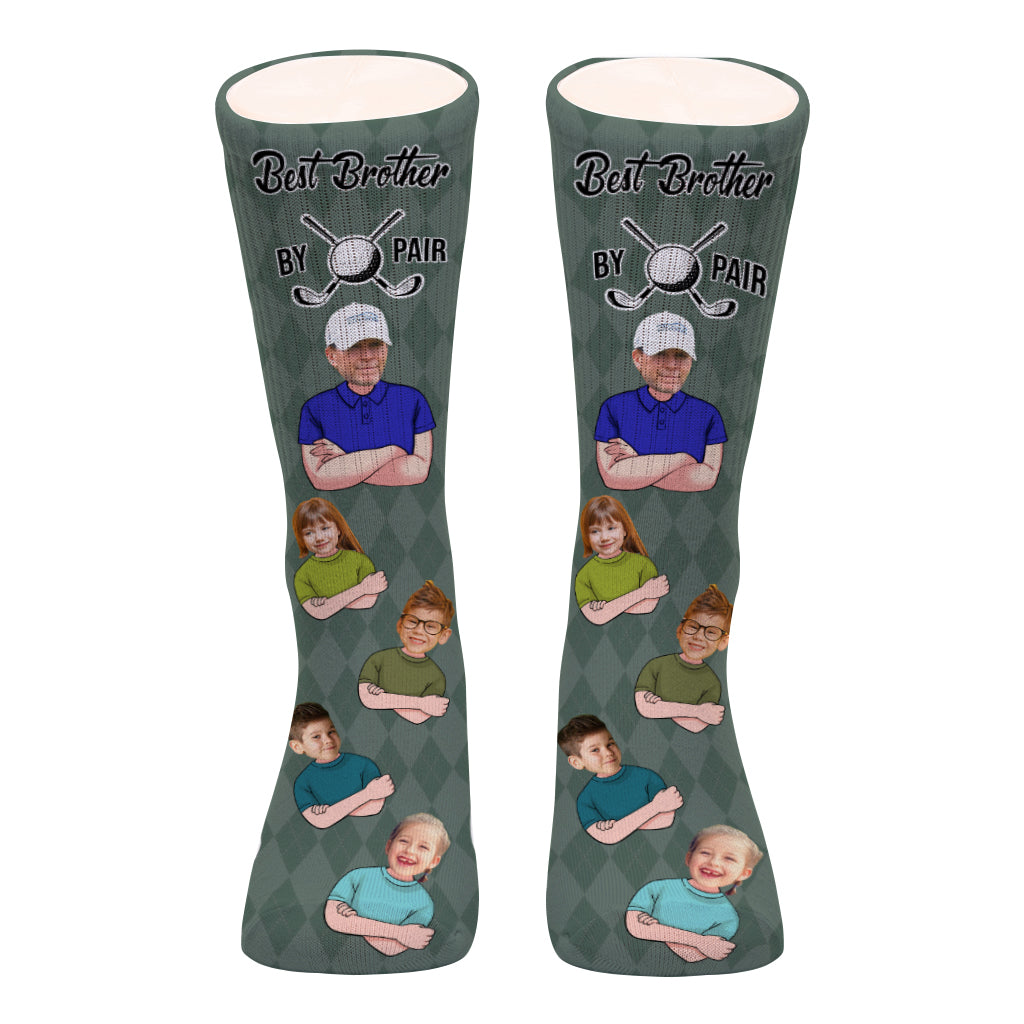 Best Dad By Par - Golf gift for dad, him, boyfriend, husband, grandpa - Personalized Socks