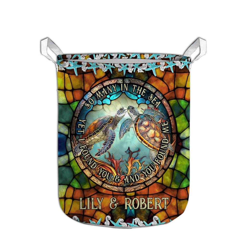 So Many In The Sea - Personalized Turtle Storage Basket