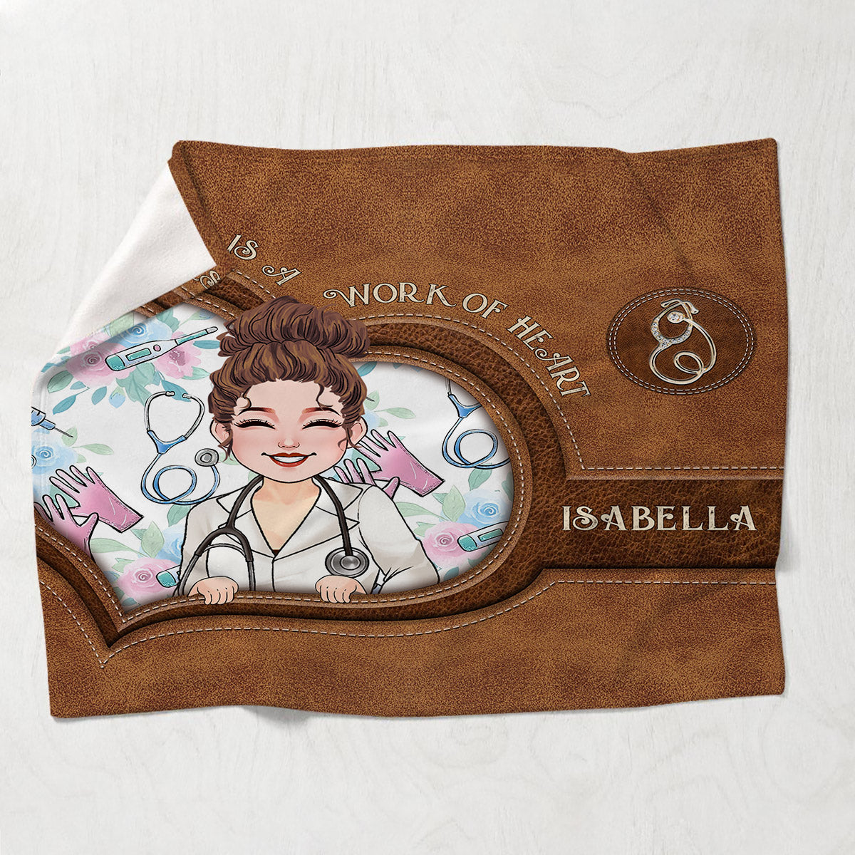 Nursing Is A Work Of Heart - Personalized Nurse Blanket