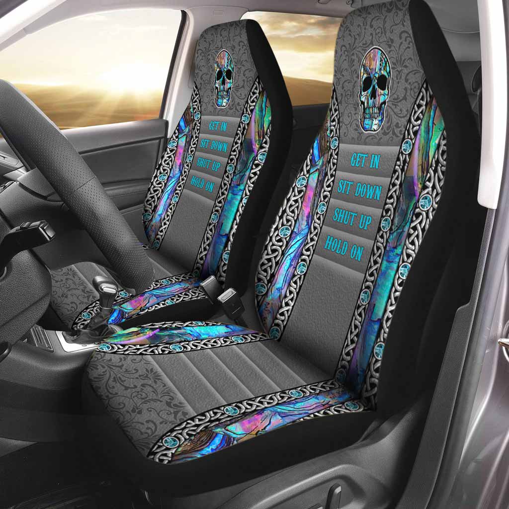 Get In Sit Down - Skull Seat Covers With 3D Pattern Print