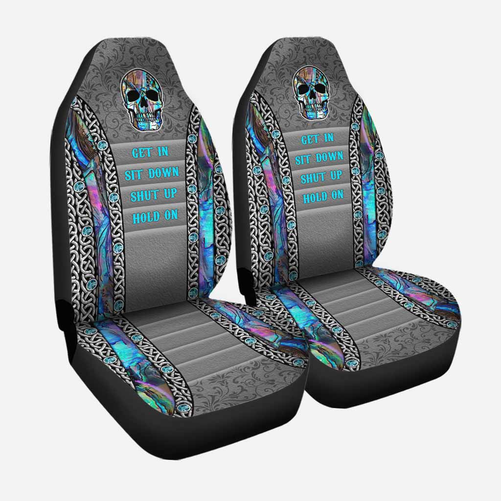 Get In Sit Down - Skull Seat Covers With 3D Pattern Print