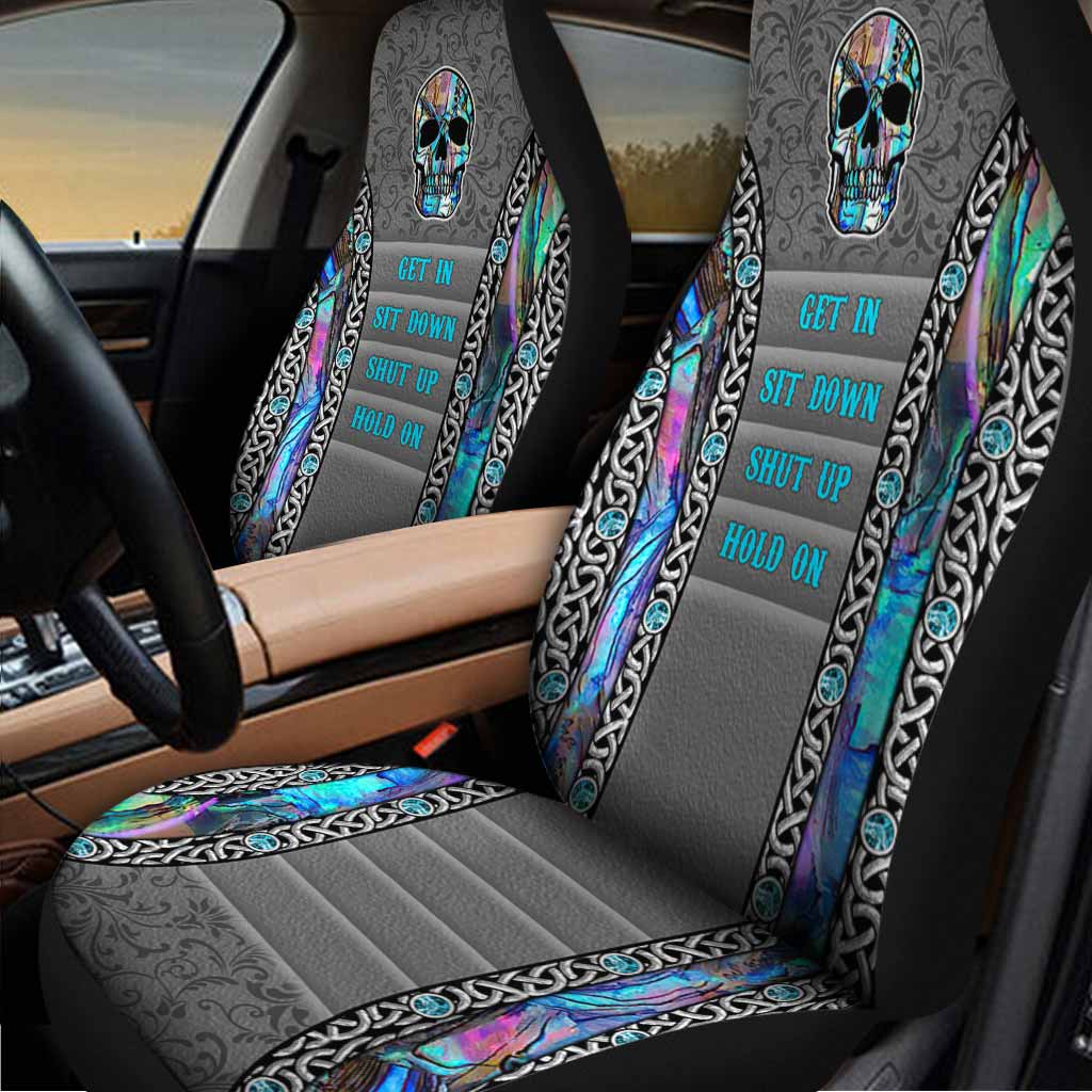 Get In Sit Down - Skull Seat Covers With 3D Pattern Print