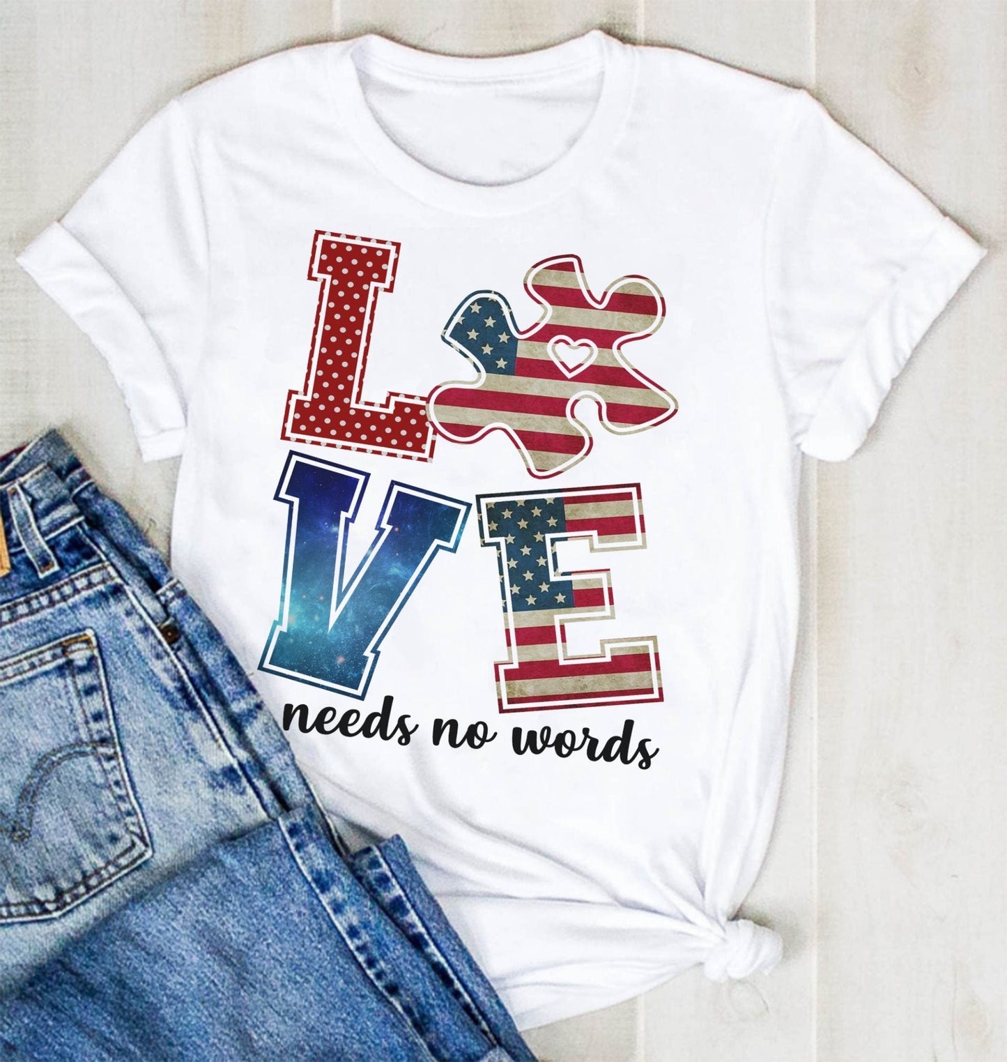 Love Needs No Word Autism Awareness T-shirt and Hoodie 0523