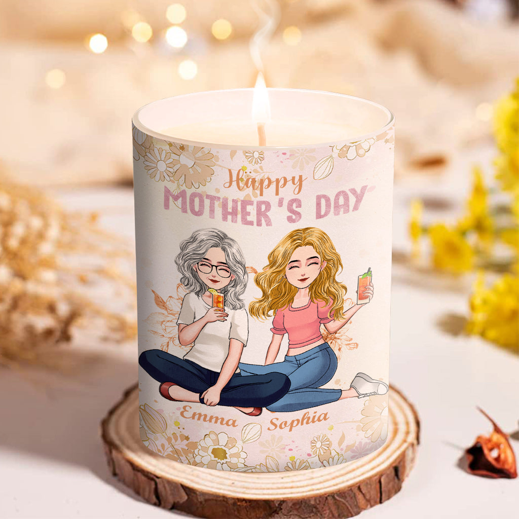 My Favorite Child Gave Me This Candle - Personalized Mother Candle With Wooden Lid