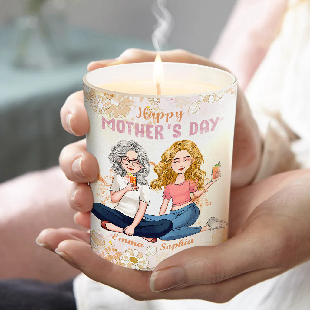 My Favorite Child Gave Me This Candle - Personalized Mother Candle With Wooden Lid
